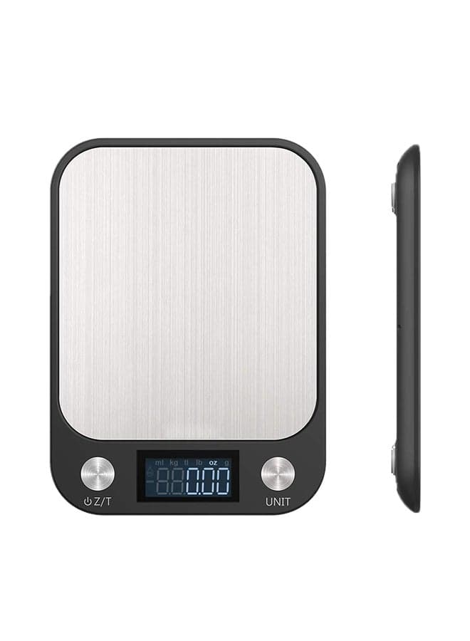 Kitchen Scale Weighing Upto 5kgs Black 8.26x6.1x0.66inch