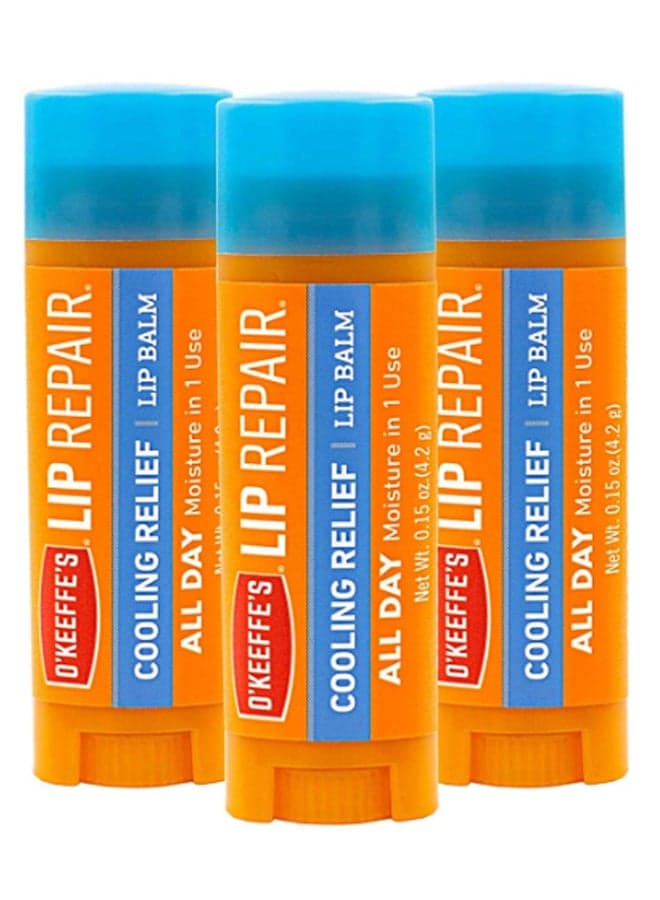Pack Of 3 Cooling Relief Lip Balm Clear