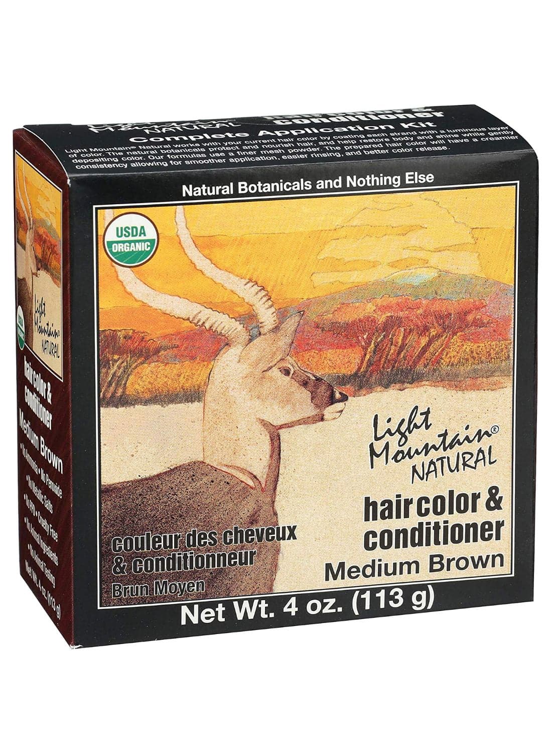 Natural Hair Color And Conditioner Medium Brown 113grams