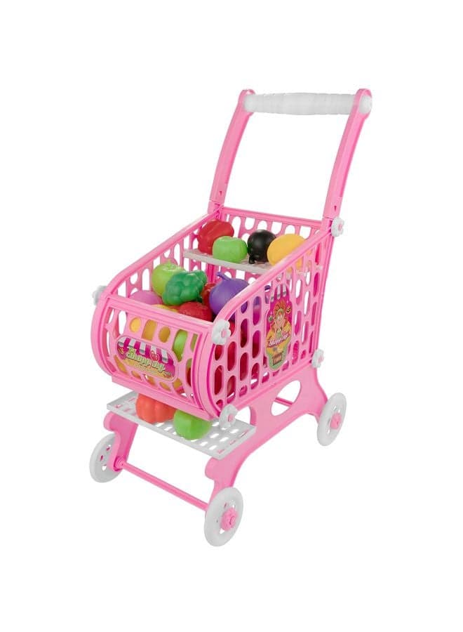 48-Piece Pretend Play Shopping Cart