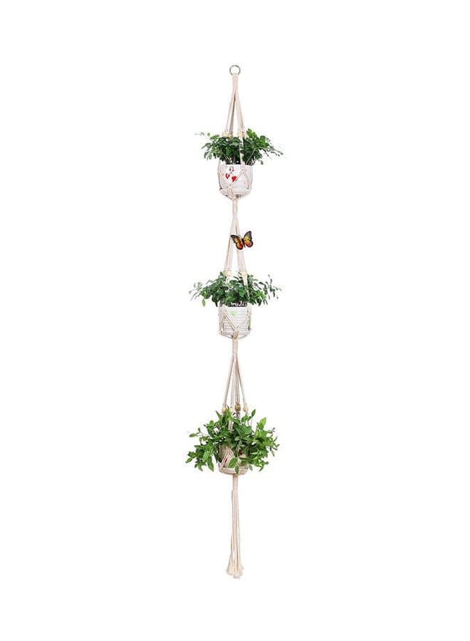 Hand Made Macrame Plant Hanger Multicolour 1x1x1cm