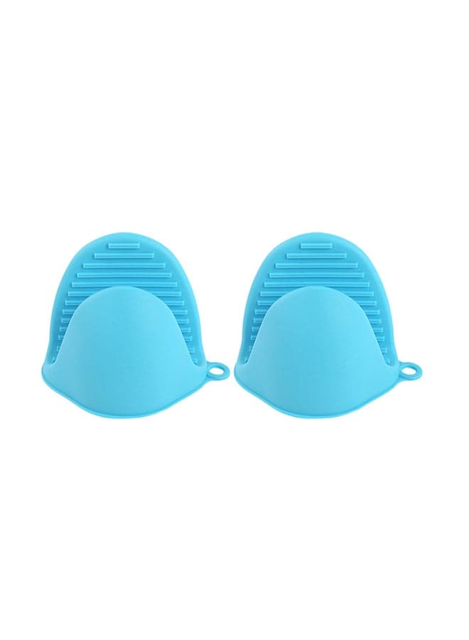2-Oven Mitts Set Blue 15x5x10cm