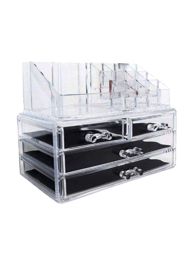 Acrylic Jewelry Makeup Cosmetic Storage Organizer Clear