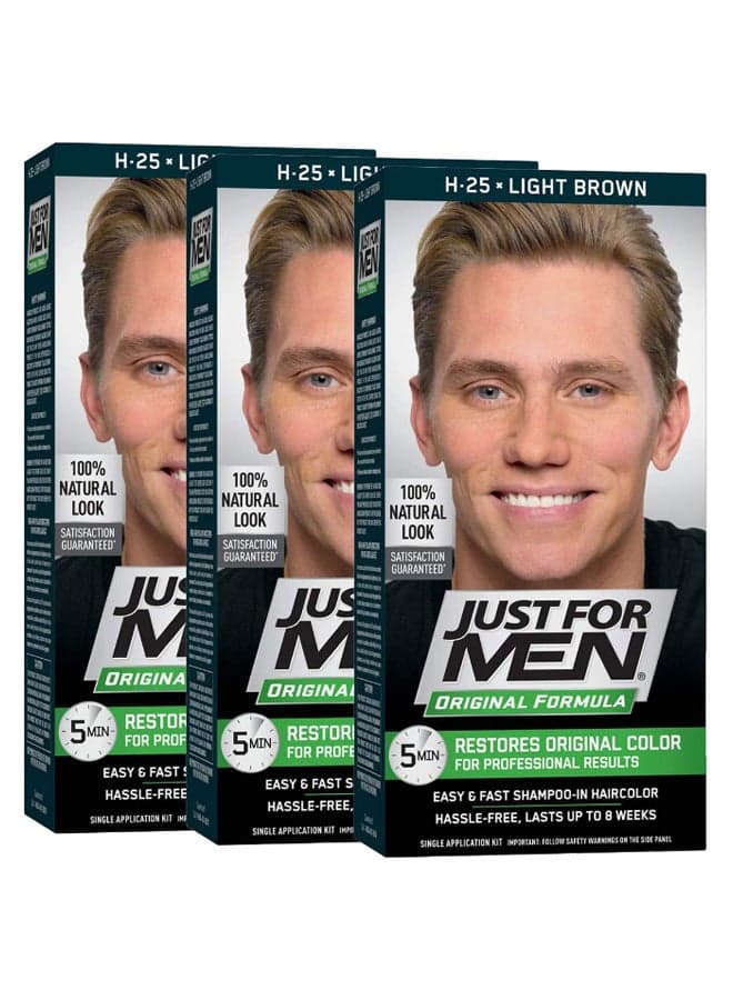 3-Piece Original Formula Restore Hair Color Set H25 Light Brown 3 x 127grams