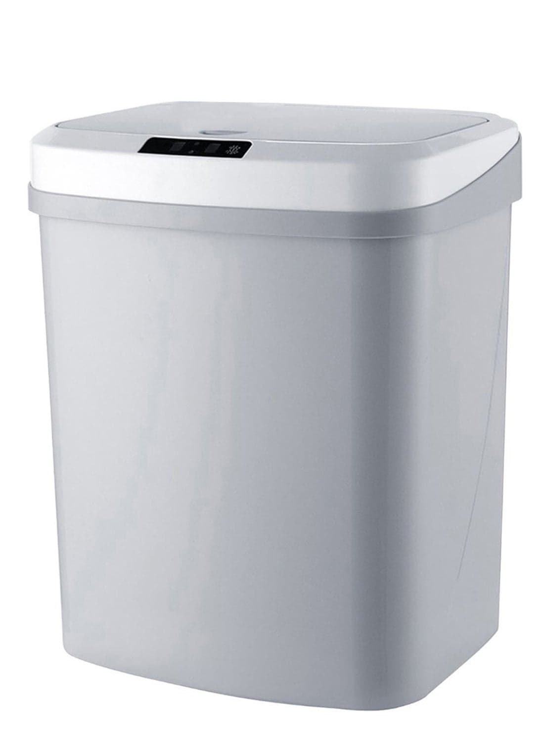 Touch Free Trash Can With Lid Grey/White 32.5 x 27.8cm