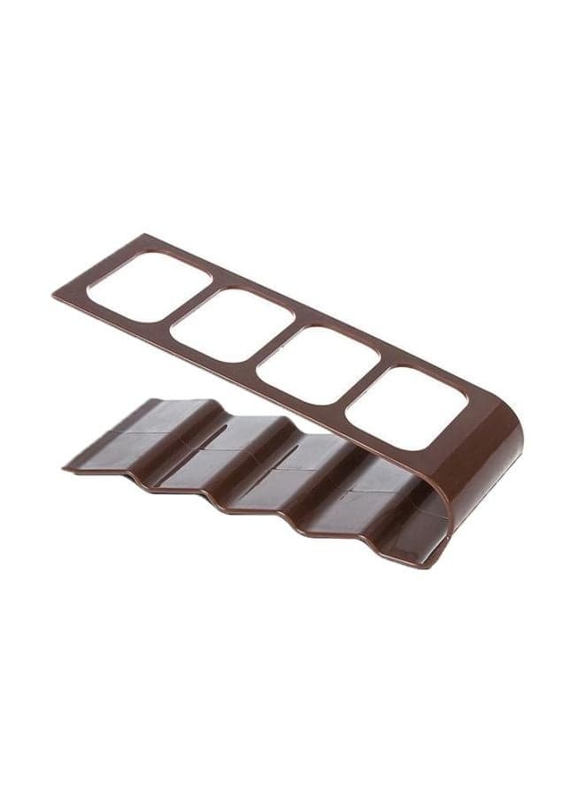 4-Grid Remote Control Holder Brown