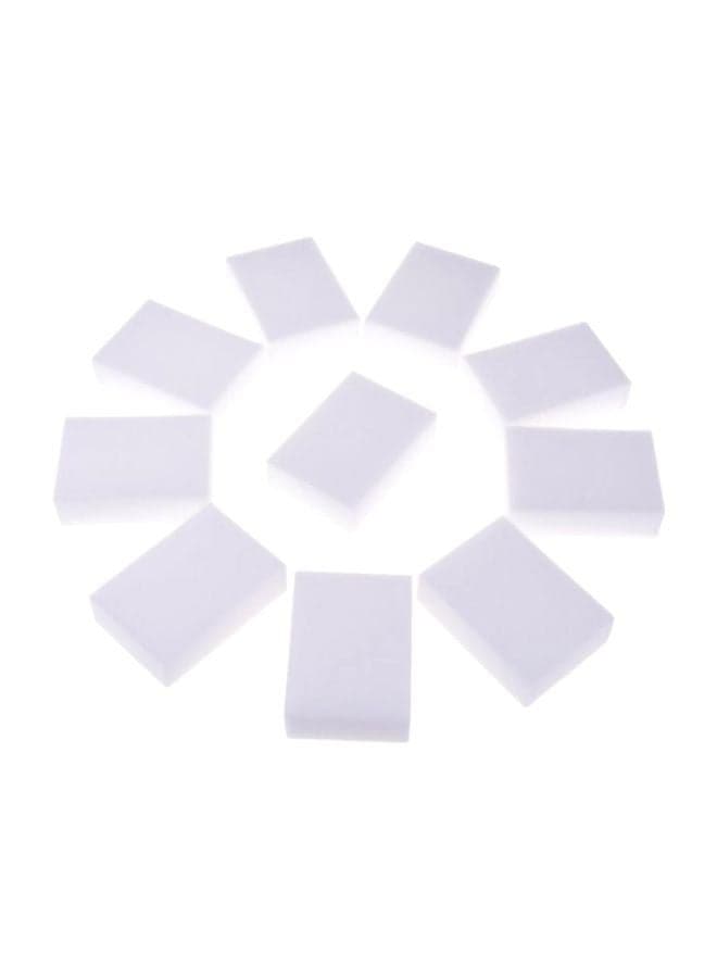 10-Piece Magic Sponge Cleaner White