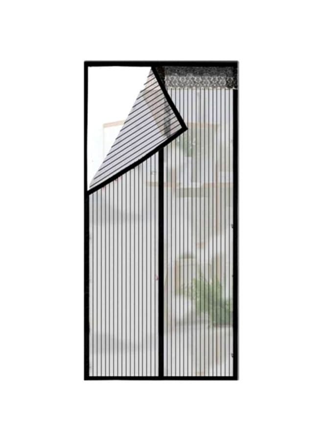 Anti Mosquito Magnetic Velcro Door Curtain Black 210X80cm