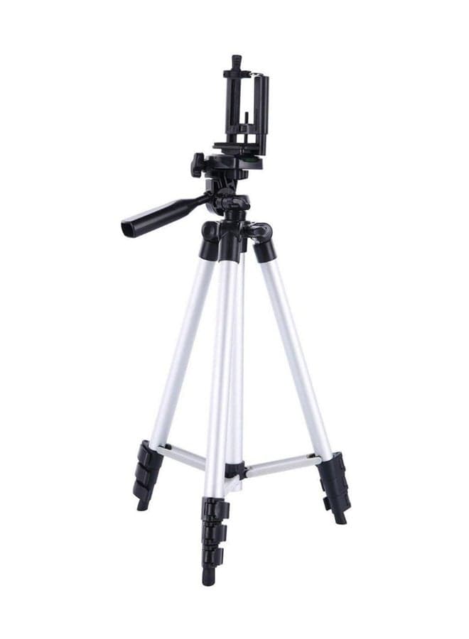 Adjustable Lightweight Tripod Silver/Black