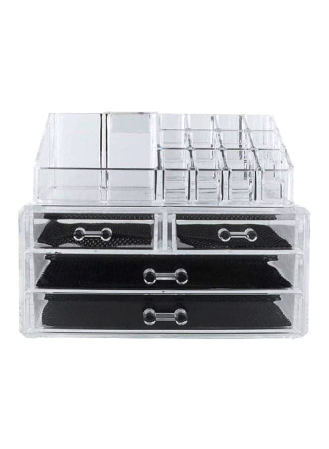 4-Drawer Cosmetic Organizer Clear