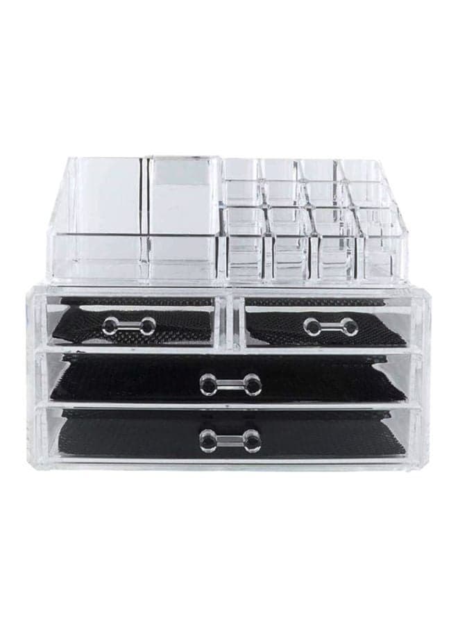 4-Drawer Cosmetic Organizer Clear