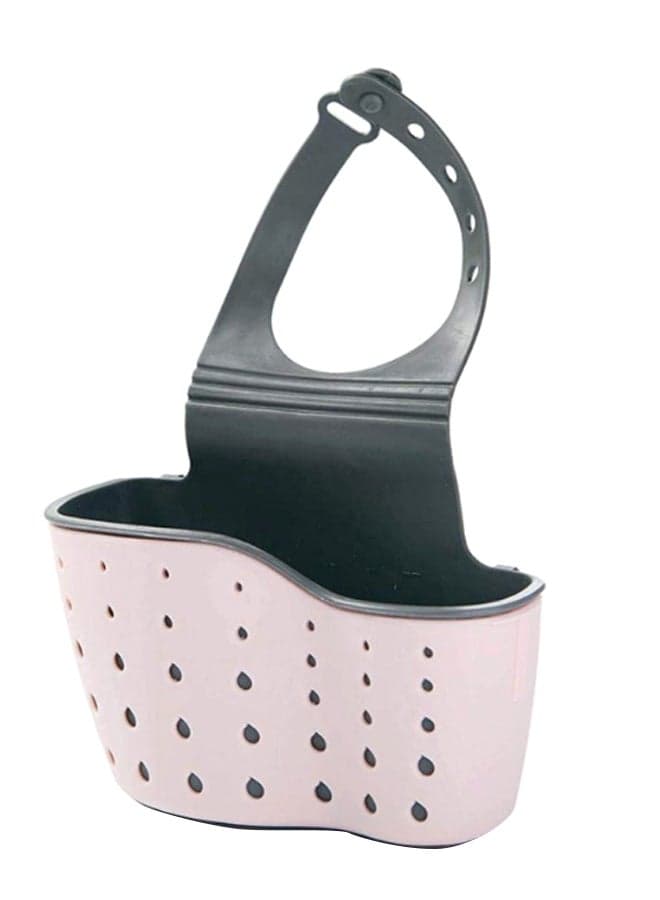 Portable Hanging Drain Basket Pink/Black 20cm