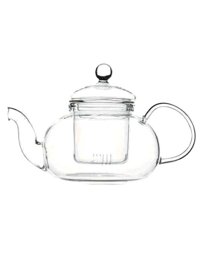 800ML Borosilicate Glass Teapot with Infuser and Glass Lid Clear 800ml
