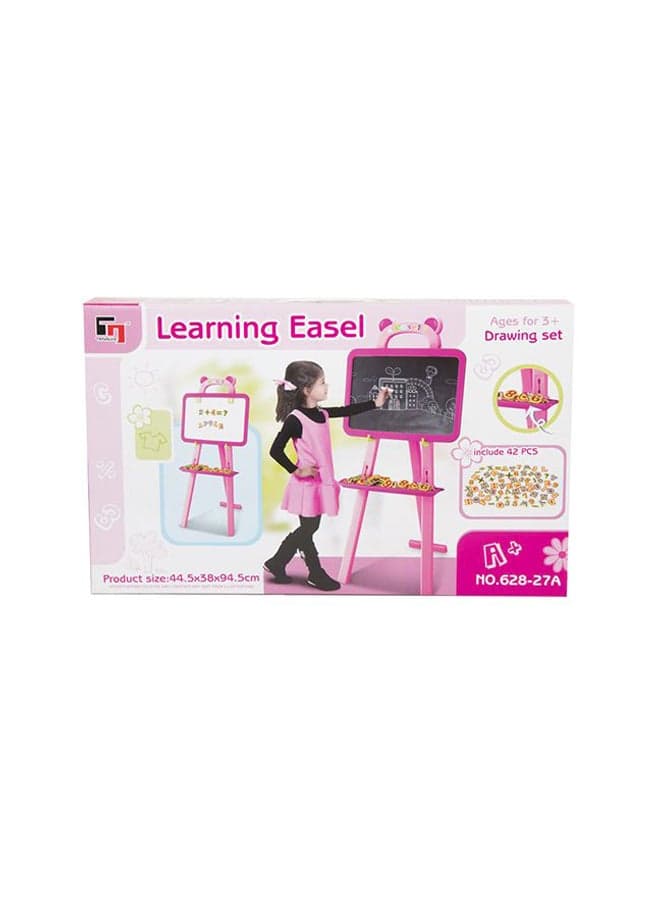 Learning Easel Drawing Set 628-27A Pink/Black