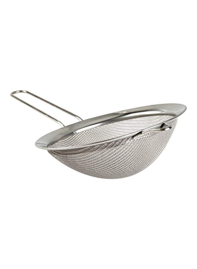 Fine Mesh Food Quinoa Tea Spaghetti Strainer Silver 4x1.5x5inch