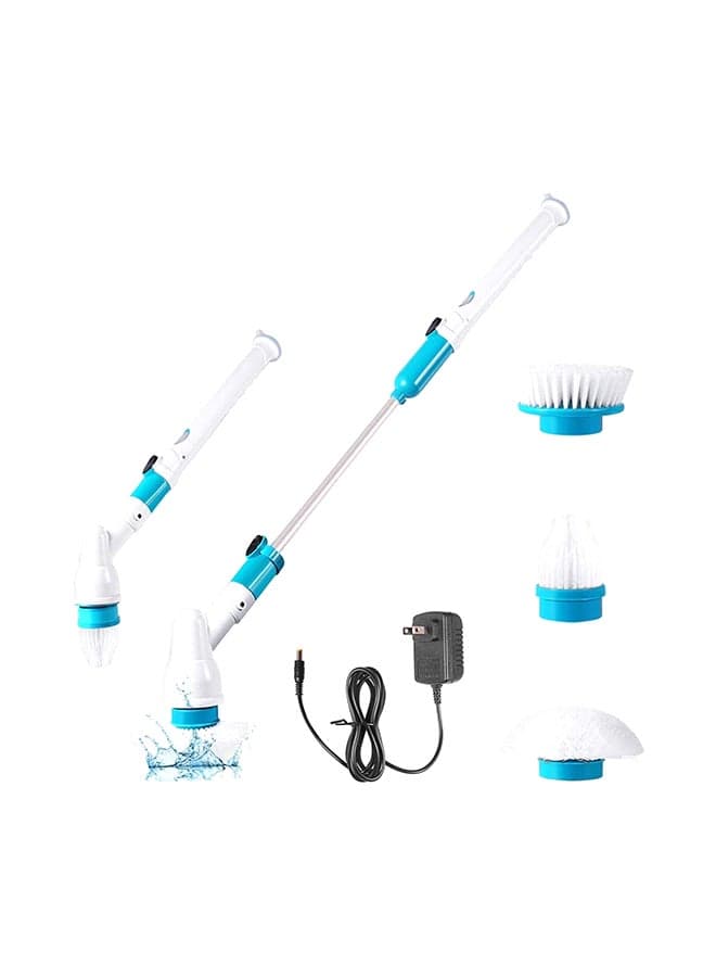 3-In-1 Electric Cleaning Brush Set White/Blue 21.5x5.9x4.4inch