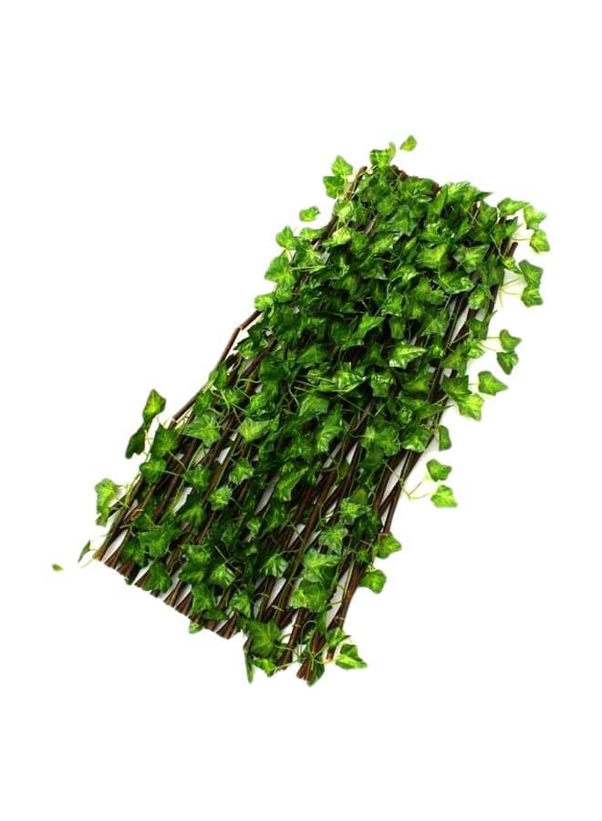 Bamboo Fence With Industrial Vegetables Green