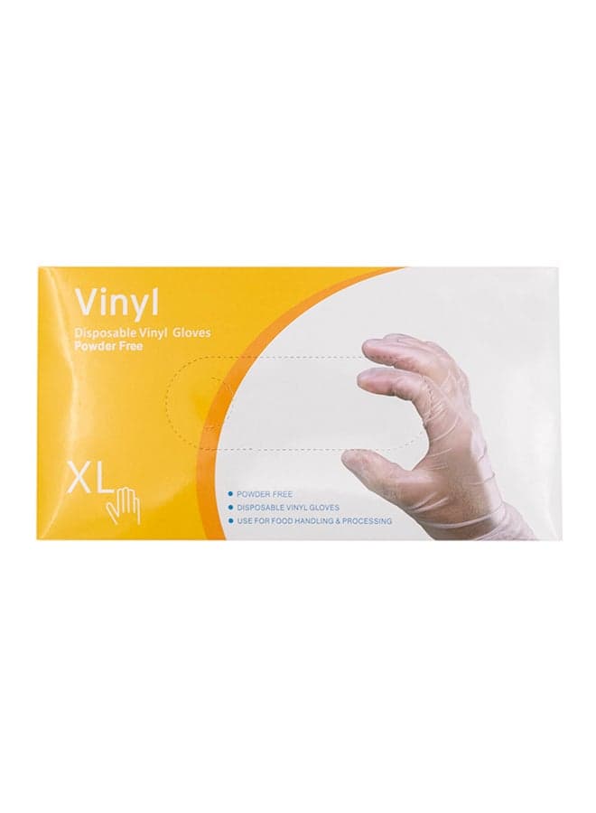 70-Piece Disposable Vinyl Gloves Transparent XL Transparent XL