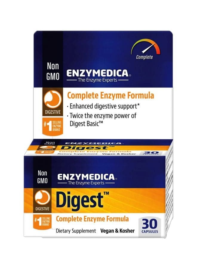 Digest Complete Enzyme Formula Dietary Supplement - 30 Capsules