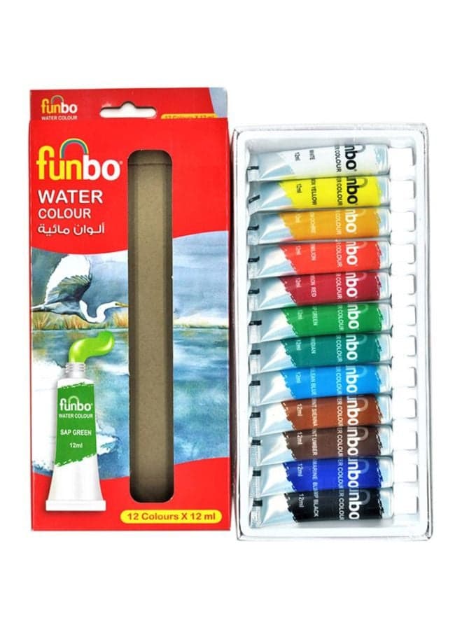 12-Piece Water Colour Set Multicolour
