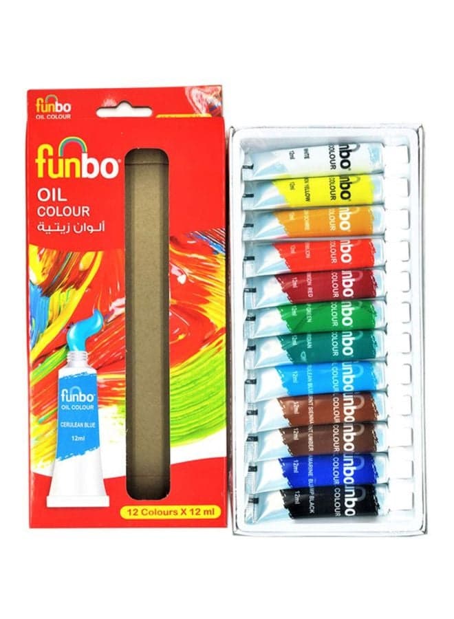 12-Piece Oil Colour Set Multicolour