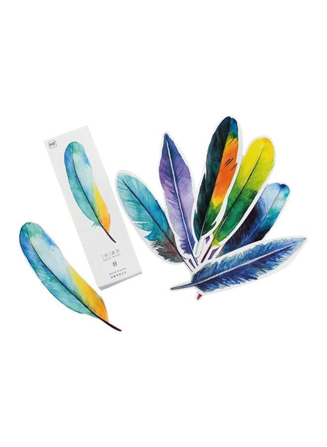 30-Piece Leaf Shaped Paper Clip Bookmark Multicolour