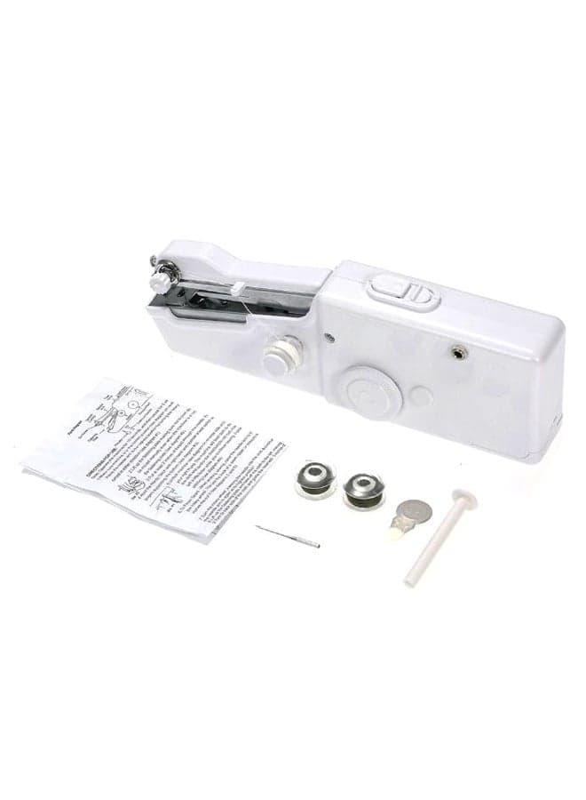Portable Handheld Sewing Machine With Accessory White/Silver White/Silver