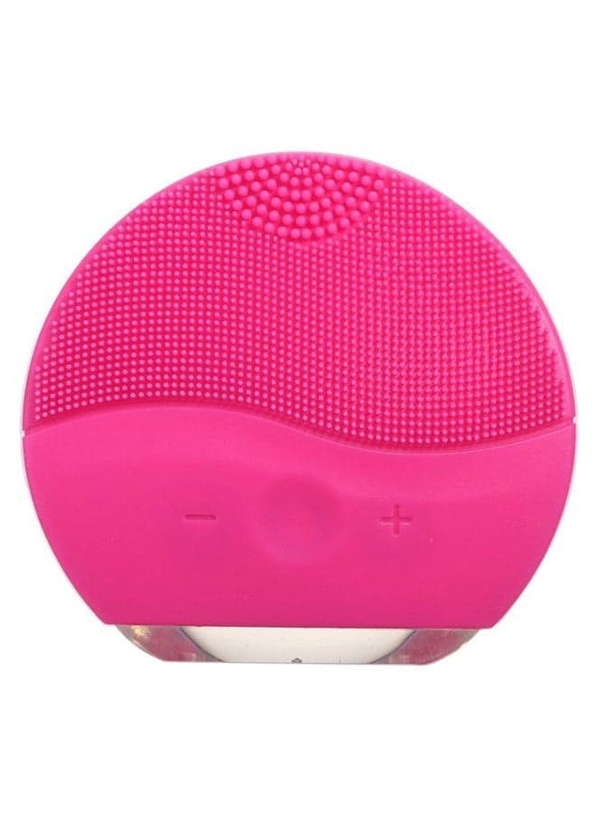 Rechargeable Electric Facial Cleanser Brush Rose Red