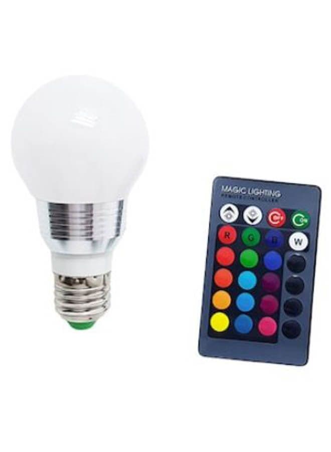 LED Light Bulb With Remote Control Multicolour 6 x 11cm