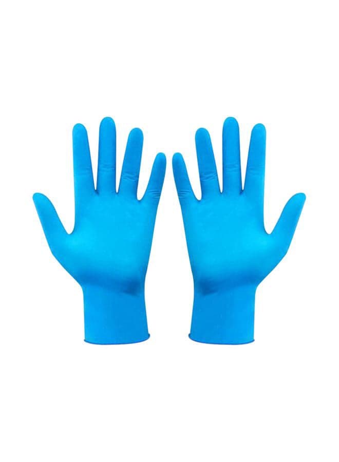 50-Piece Nitrile Gloves Set Blue 22x10cm