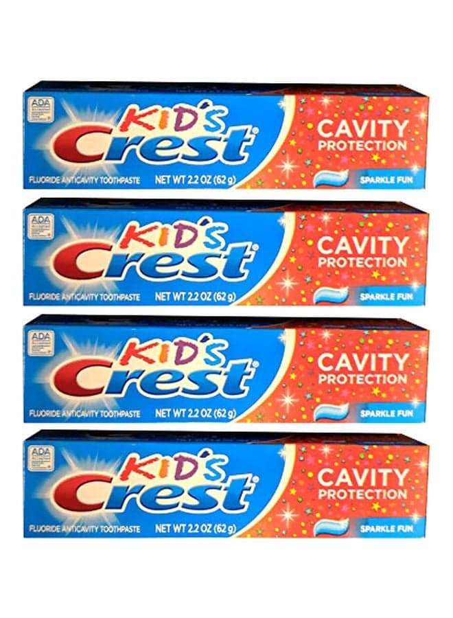 Pack Of 4 Cavity Protection Fluoride Anticavity Toothpaste 62grams