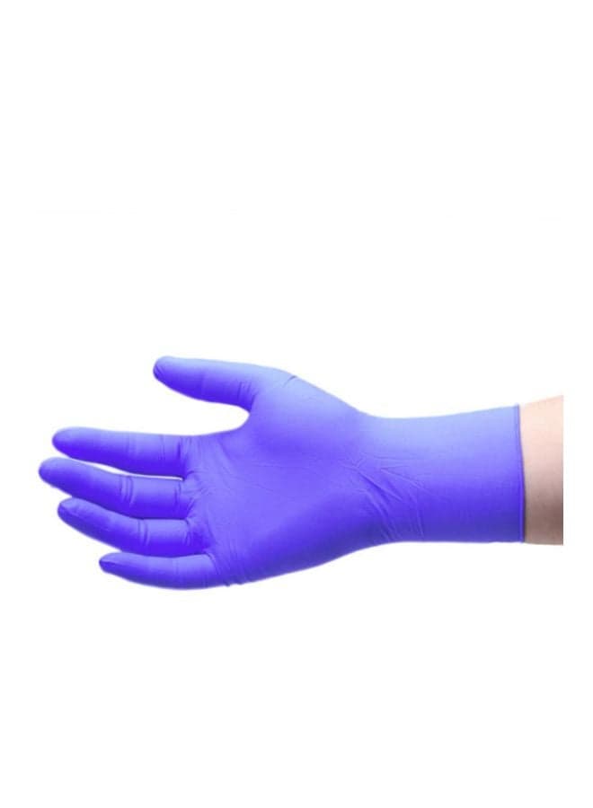 100-Piece Industrial Rubber Gloves Blue L