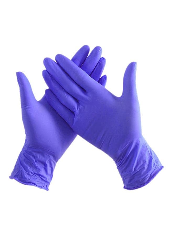 100-Piece Industrial Rubber Gloves Blue M