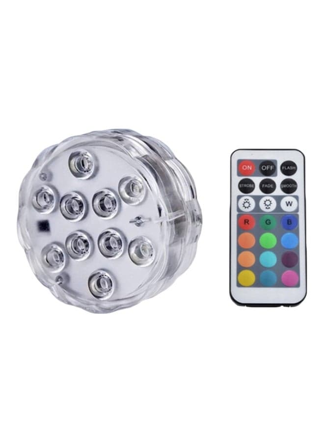Waterproof LED Light With Remote Red/Green/Blue 7cm