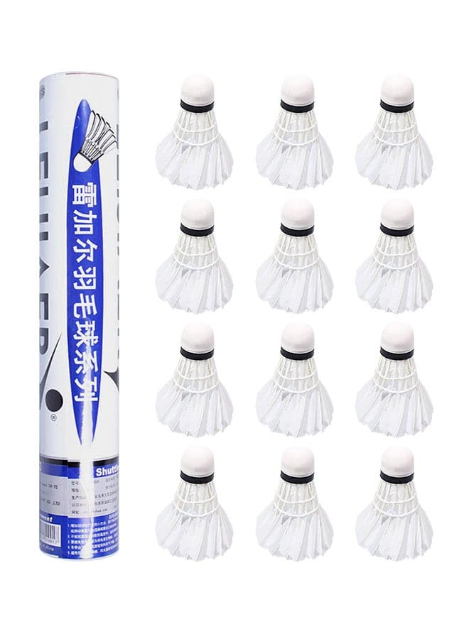 12-Piece Badminton Shuttlecock