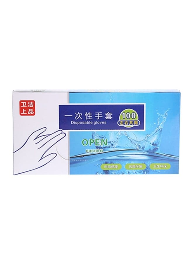 100-Piece Disposable PE Glove Set