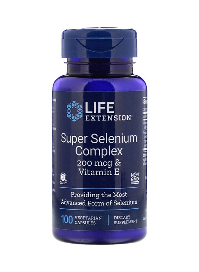 Pack Of 2 Super Selenium Complex And Vitamin E 200mcg - 100 Vegetarian Capsules