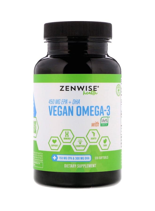 Vegan Omega 3 Dietary Supplement - 120 Softgels