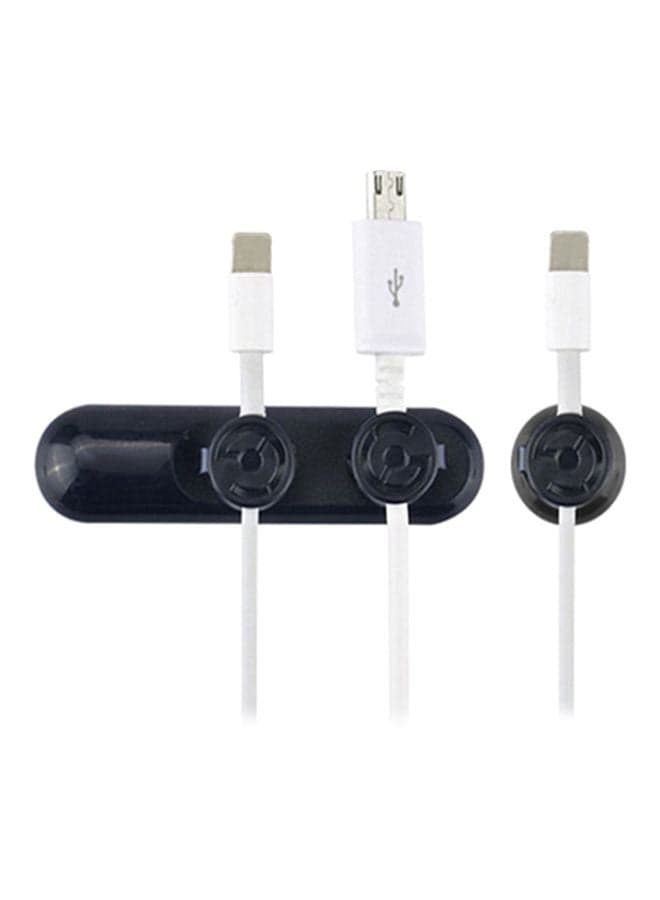 Magnetic Line Clip Cable Organizer Holder Black