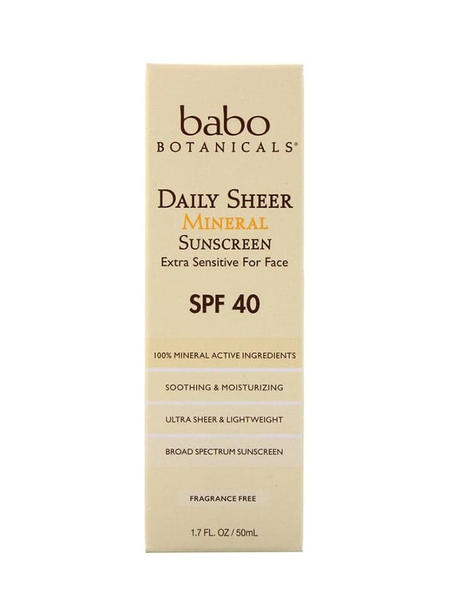 Daily Sheer Sunscreen SPF 40 50ml