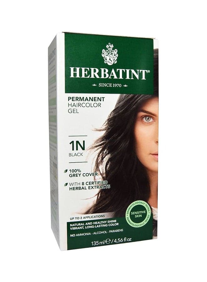 Permanent Herbal Hair Color Gel 1N Black