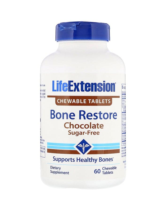 Bone Restore Sugar Free Chewable Chocolate 1000 IU - 60 Tablets