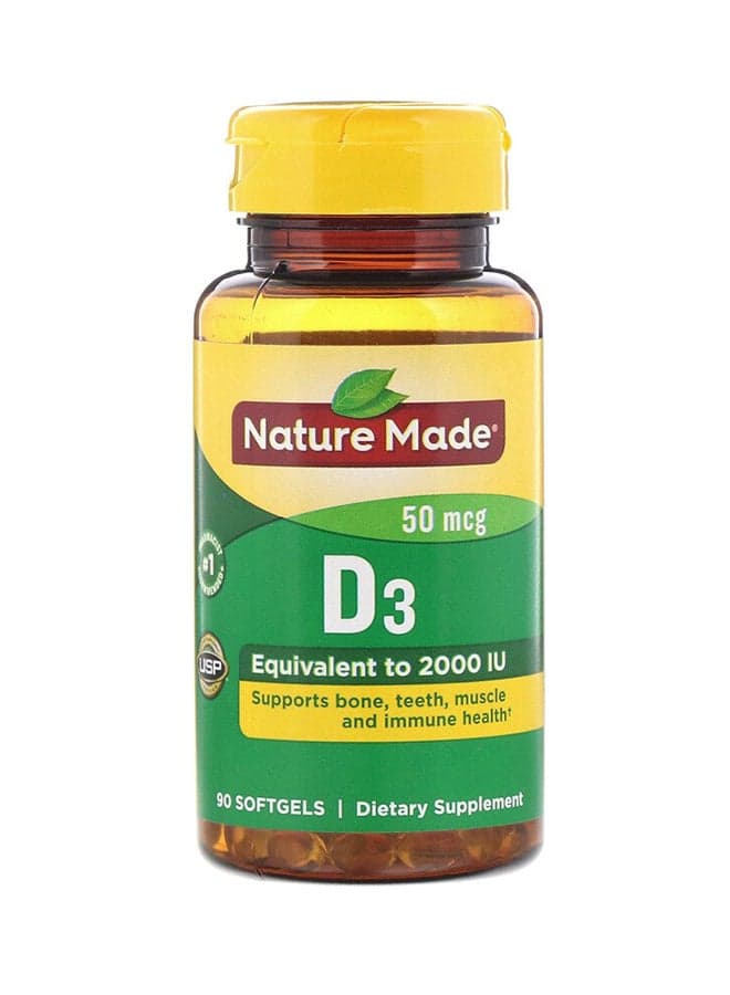 Vitamin D3 Dietary Supplements 50 mcg - 90 Capsules