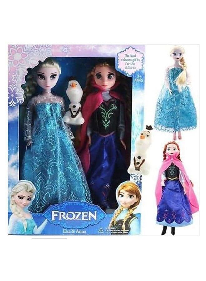 2-Piece Anna And Elsa Princess Fashion Doll Set