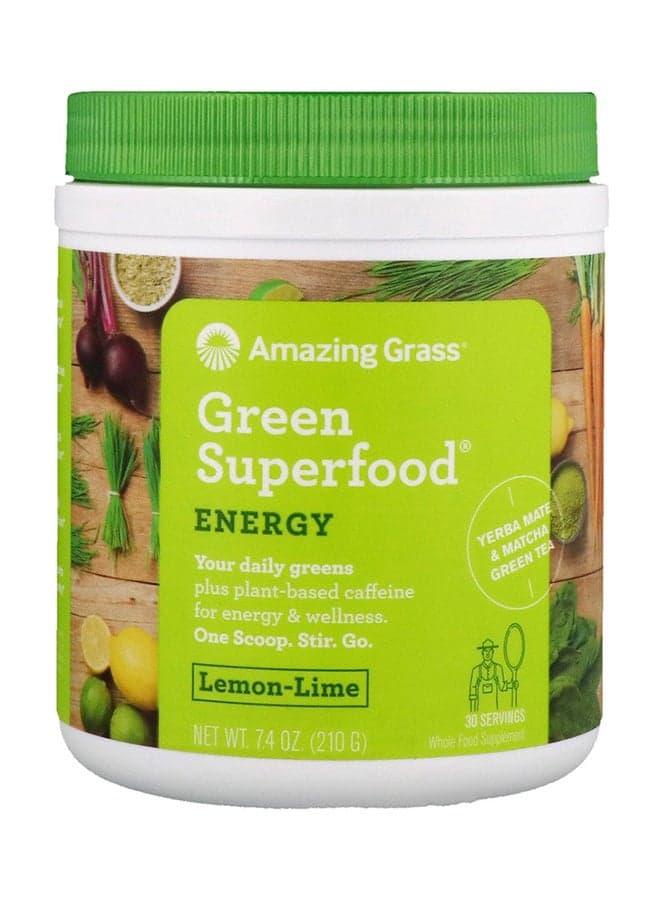 Superfood Energy Lemon Lime Drink Powder 7.4 Oz