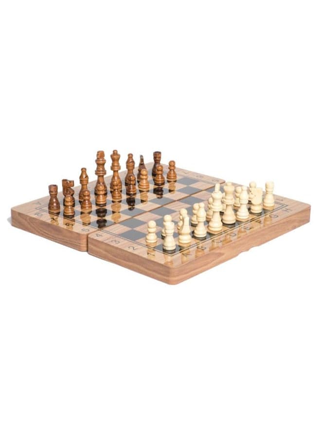 3-In-1 Chess And Checkers With Backgammon Game Set Durable And Sturdy Multicolored 8+ Years