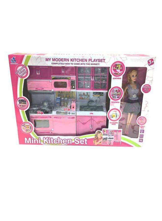 Mini Kitchen Play Set With Light And Sound Effect