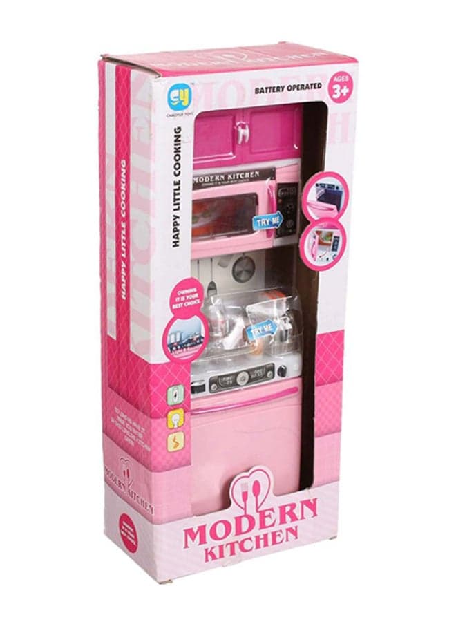 Modern Kitchen Play Set With Light And Sound Effect