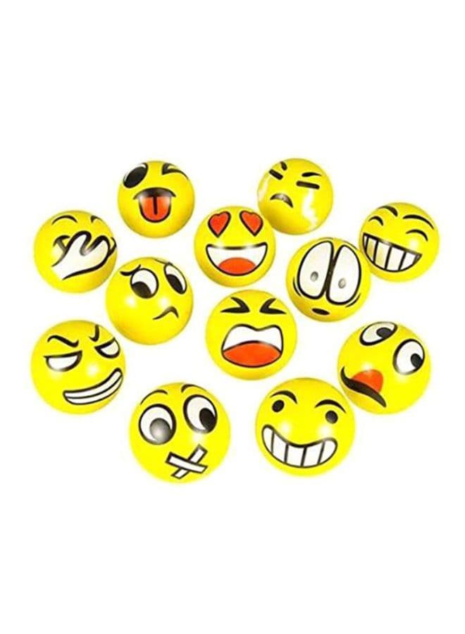 12-Piece Emoji Anti-Stress Ball Set