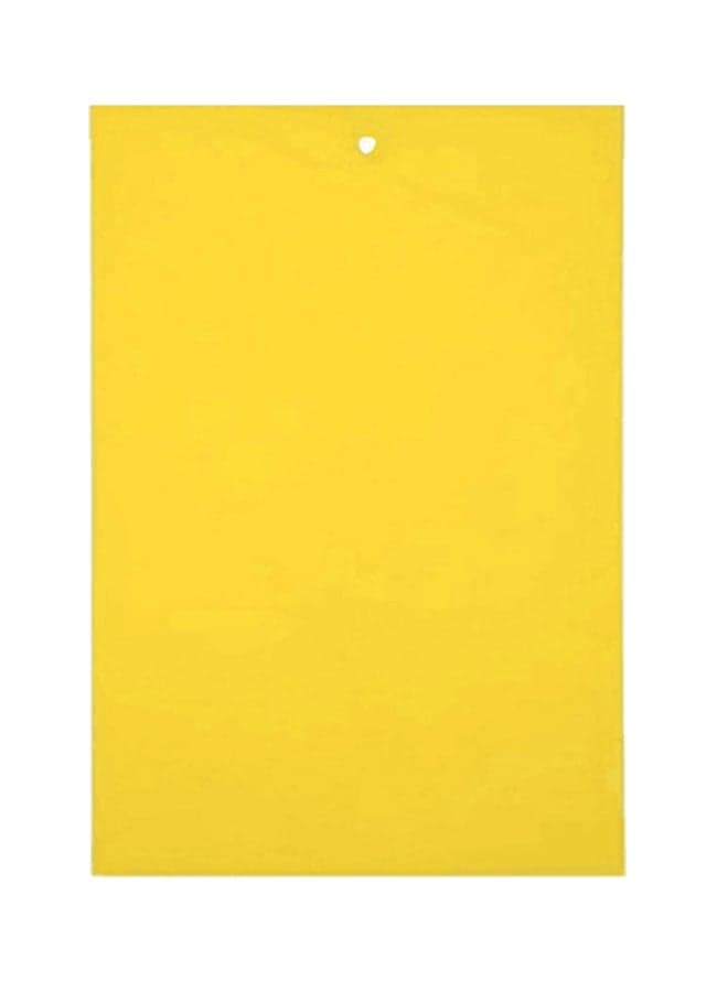 10-Piece Two-Sided Glue Sticker Fly Trap Catcher Yellow 12.5 x 20 x 1centimeter